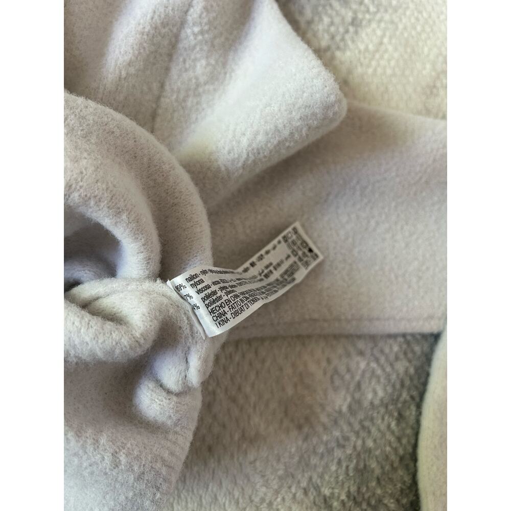Zara Cropped Mock Neck Pullover Off White Soft Cozy Ribbed Sweater Size Medium - Picture 8 of 11